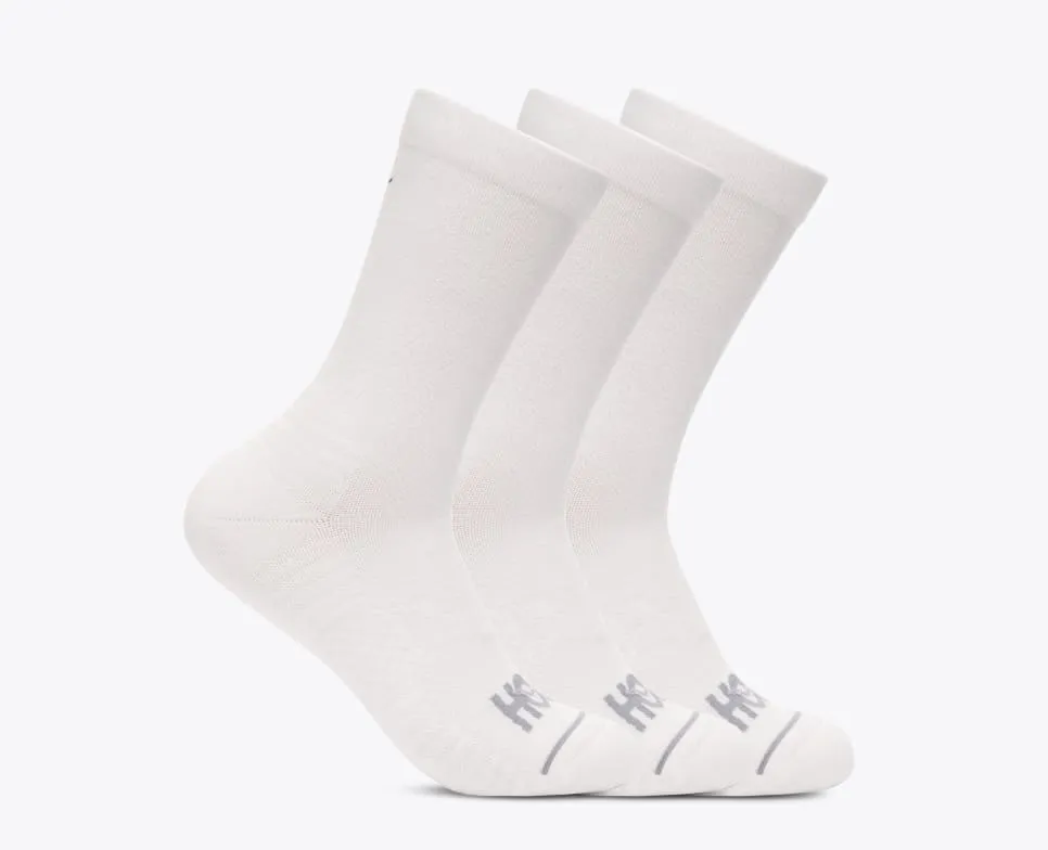 HOKA® Crew Run Sock 3-Pack-white / white / white