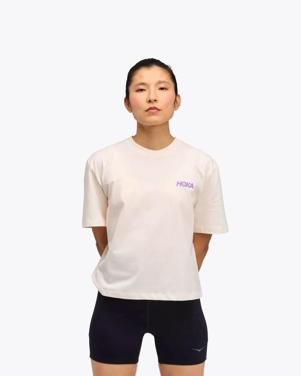 HOKA® Hoka Manifesto Short Sleeve Tee-alabaster